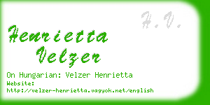 henrietta velzer business card